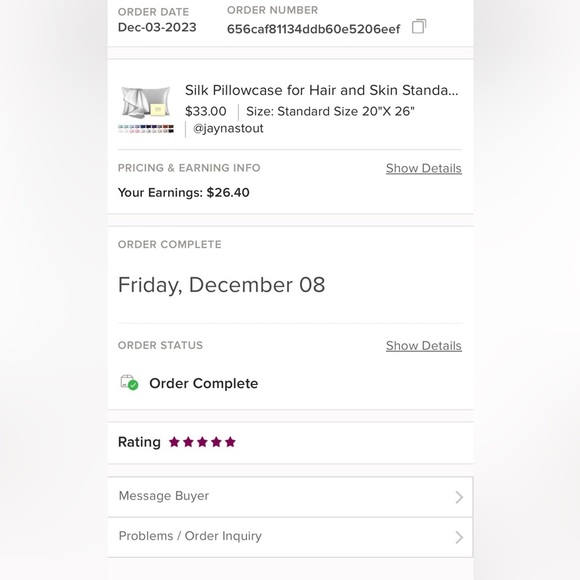 Silk Pillowcase for Hair and Skin Standard Size 20"X 26" with Hidden Zip… - Picture 2 of 7